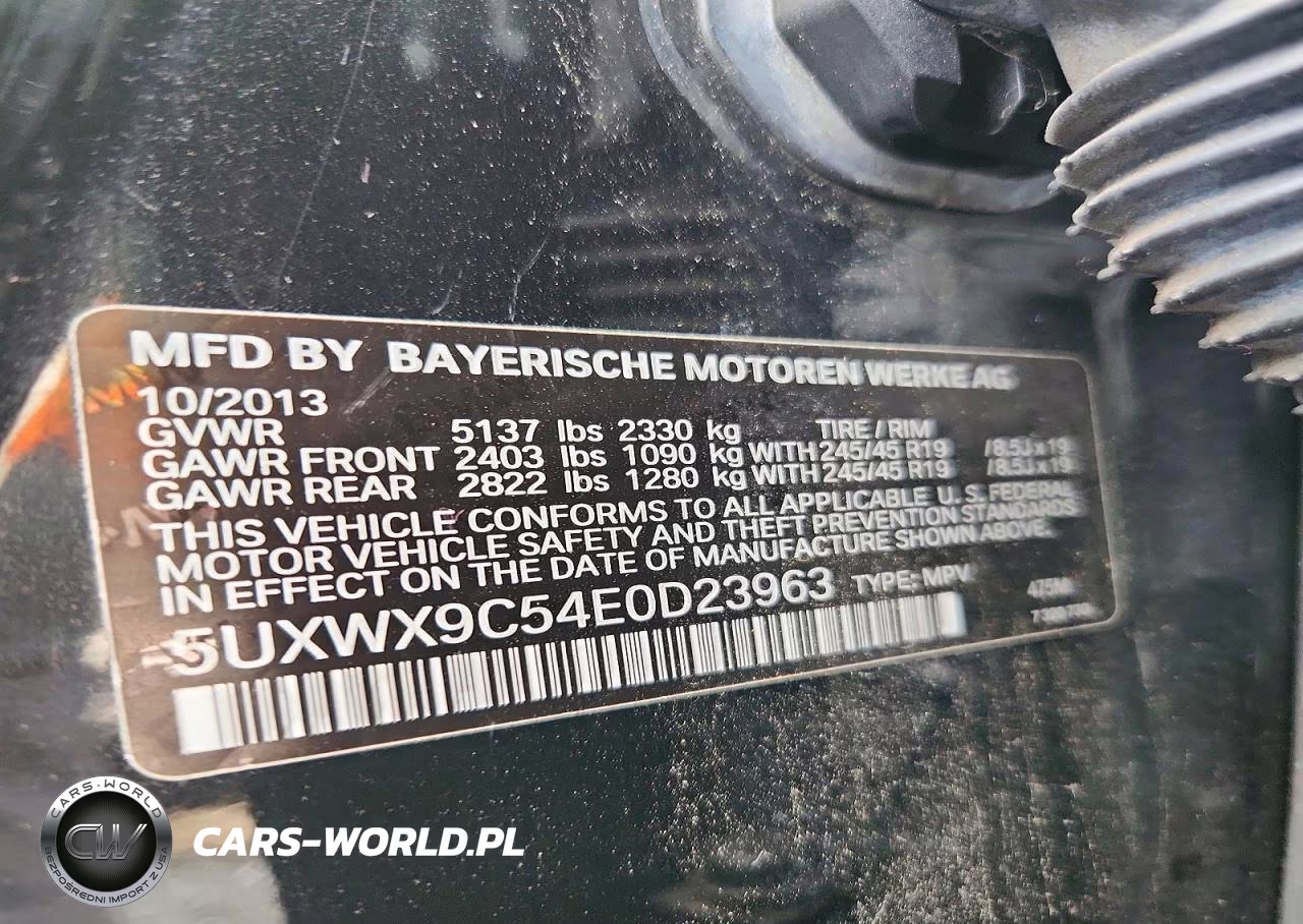 2014 BMW X3 xDrive28I VIN:5UXWX9C54E0D23963 - 13
