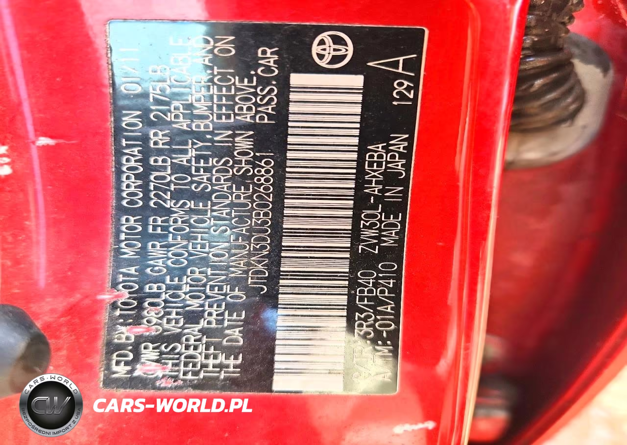 2011 Toyota Prius Two VIN:JTDKN3DU3B0268861 - 13