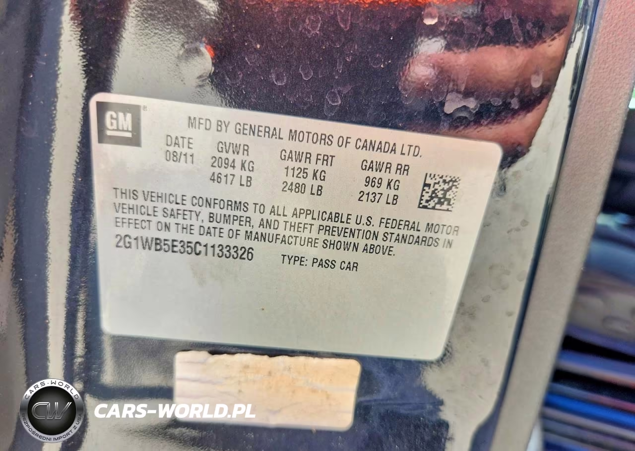 2012 Chevrolet Impala Lt VIN:2G1WB5E35C1133326 - 12