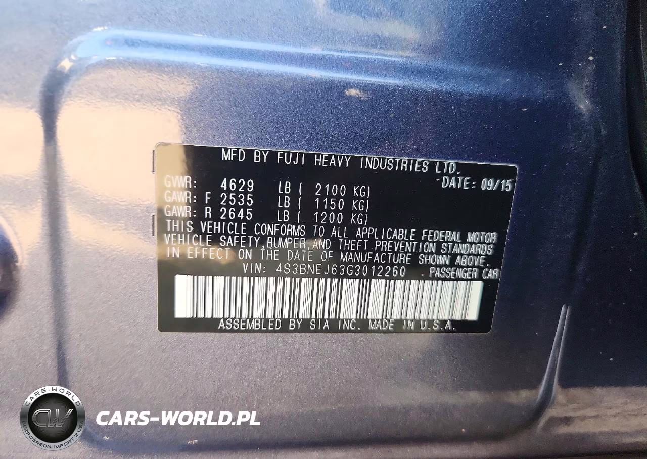 2016 Subaru Legacy 3.6R Limited VIN:4S3BNEJ63G3012260 - 13