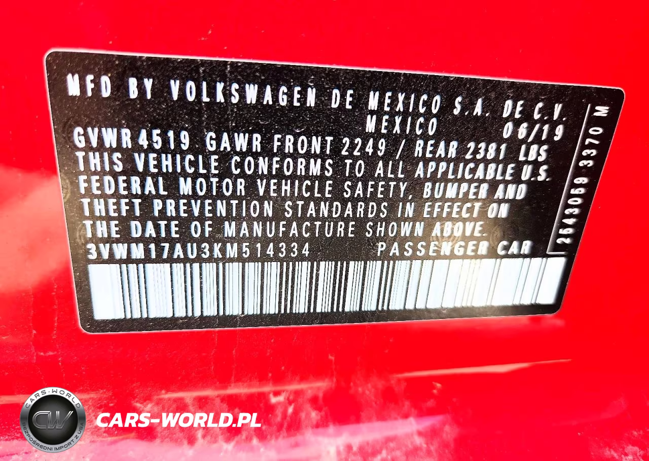 2019 Volkswagen Golf Alltrack S VIN:3VWM17AU3KM514334 - 13