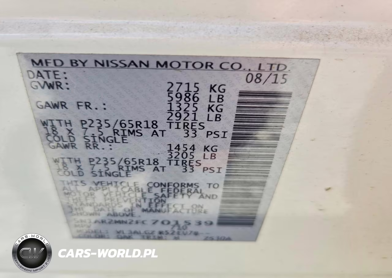 2015 Nissan Pathfinder Sl VIN:5N1AR2MN2FC701539 - 13