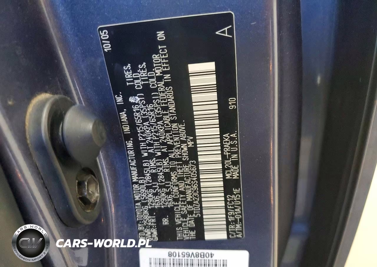 2006 Toyota Sienna Le 8 Passenger VIN:5TDZA23C96S405673 - 13