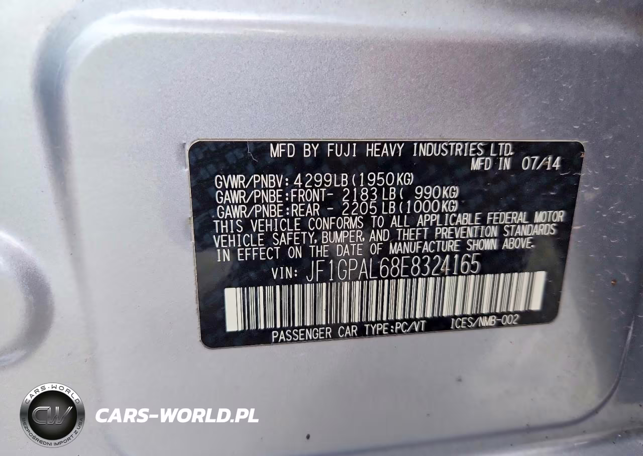 2014 Subaru Impreza Sport Premium VIN:JF1GPAL68E8324165 - 12