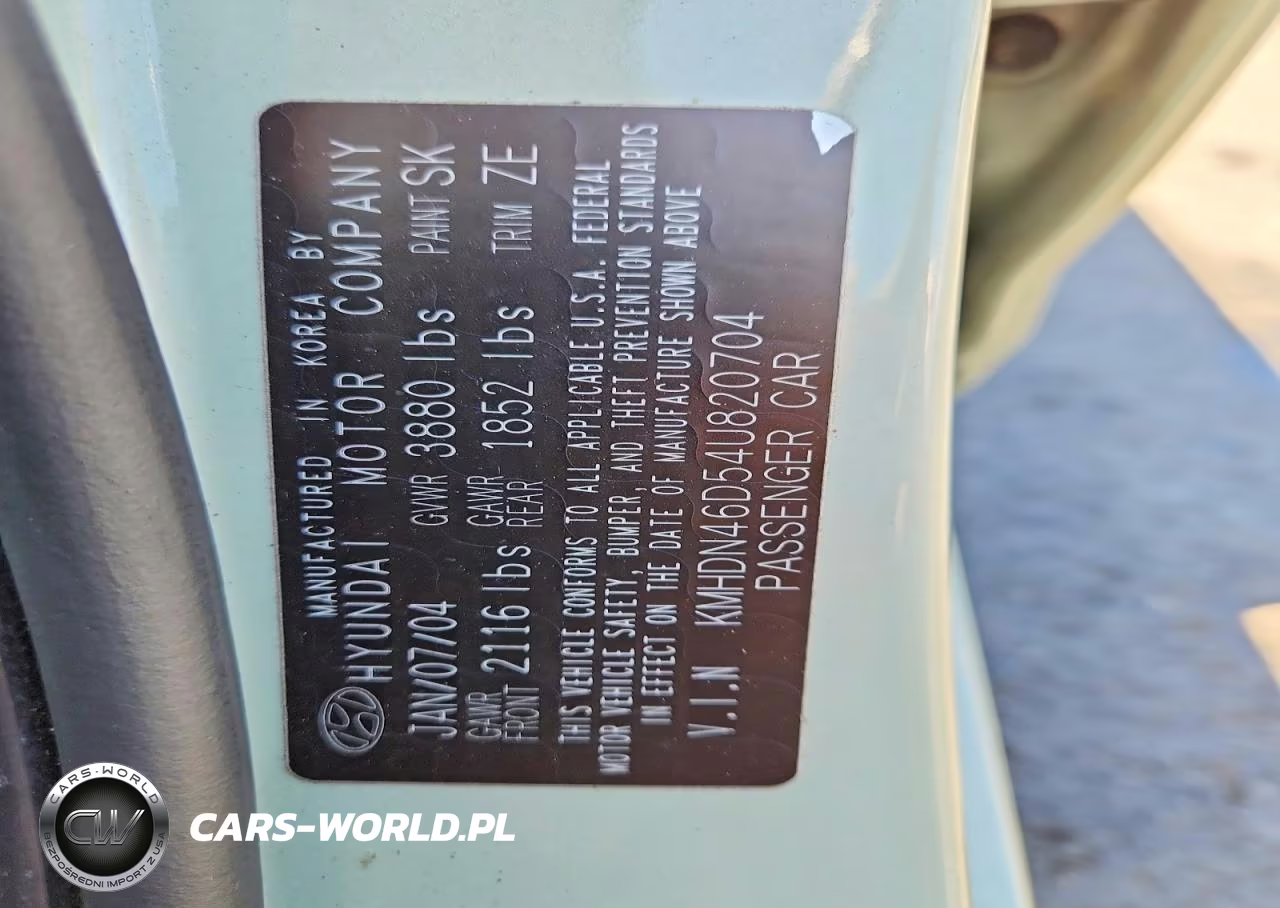 2004 Hyundai Elantra Gls VIN:KMHDN46D54U820704 - 12