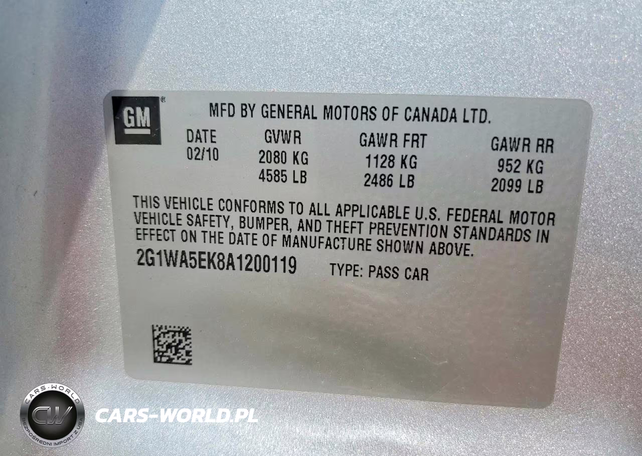 2010 Chevrolet Impala Ls VIN:2G1WA5EK8A1200119 - 12