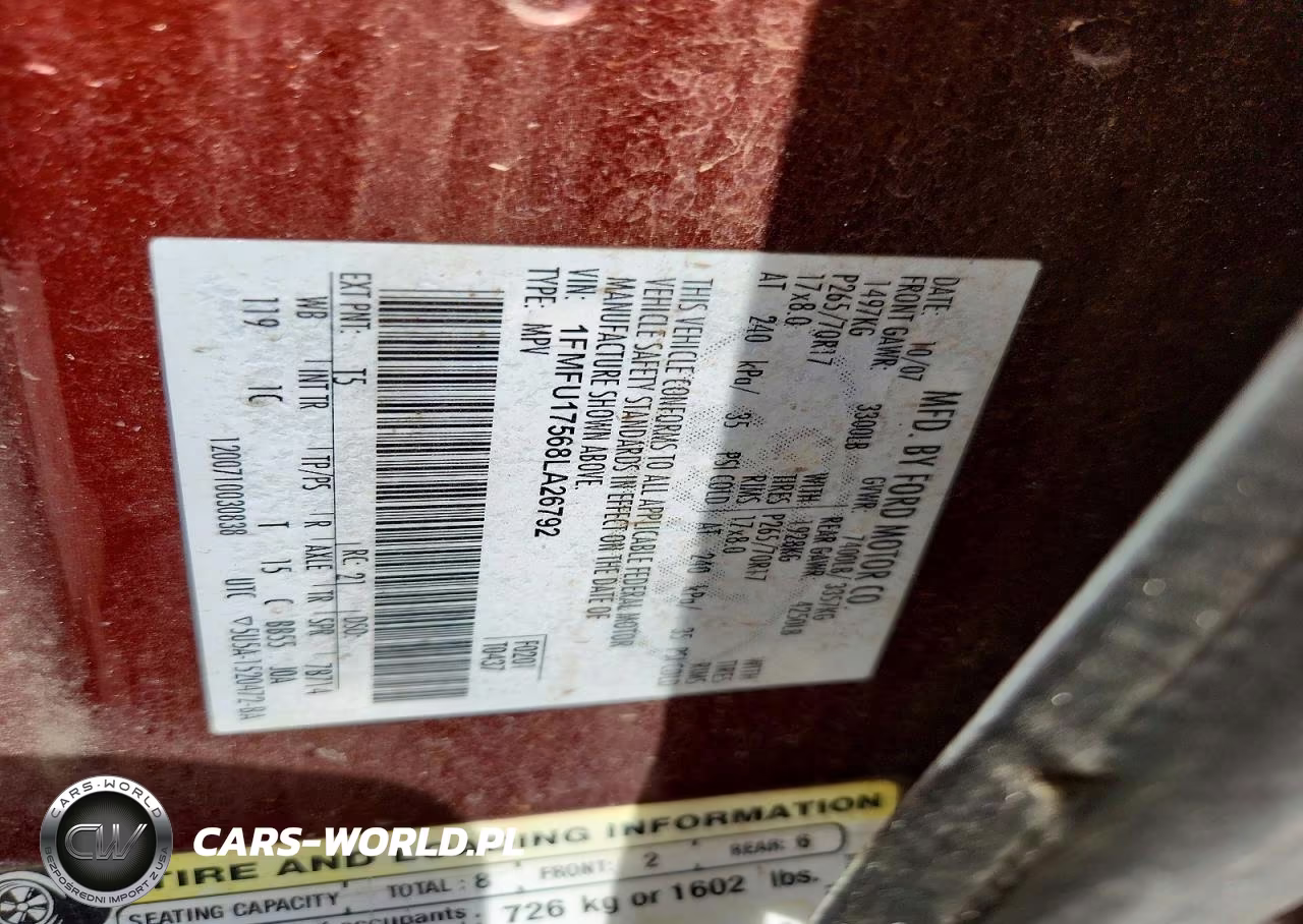 2008 Ford Expedition Eddie Bauer VIN:1FMFU17568LA26792 - 13