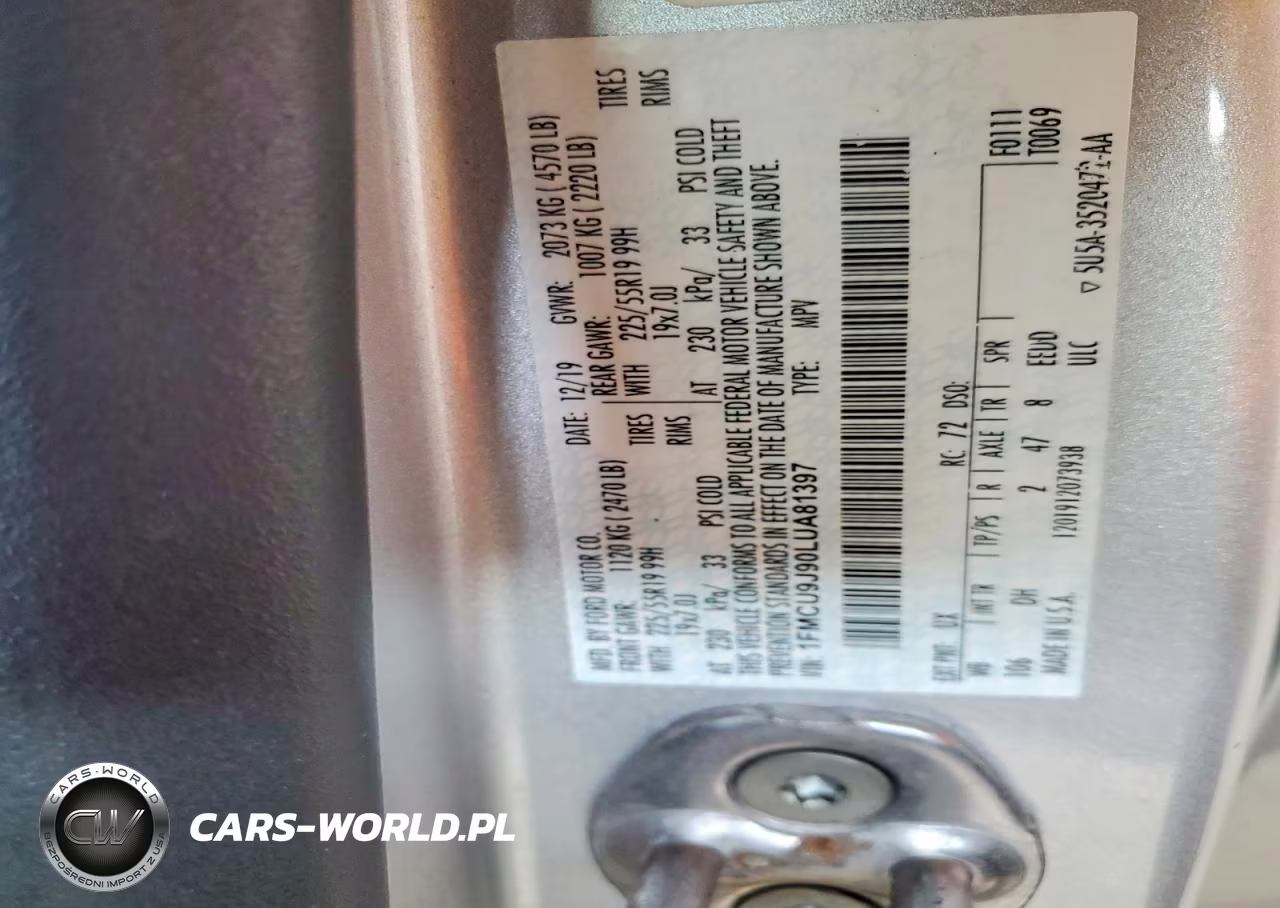 2020 Ford Escape Titanium VIN:1FMCU9J90LUA81397 - 13