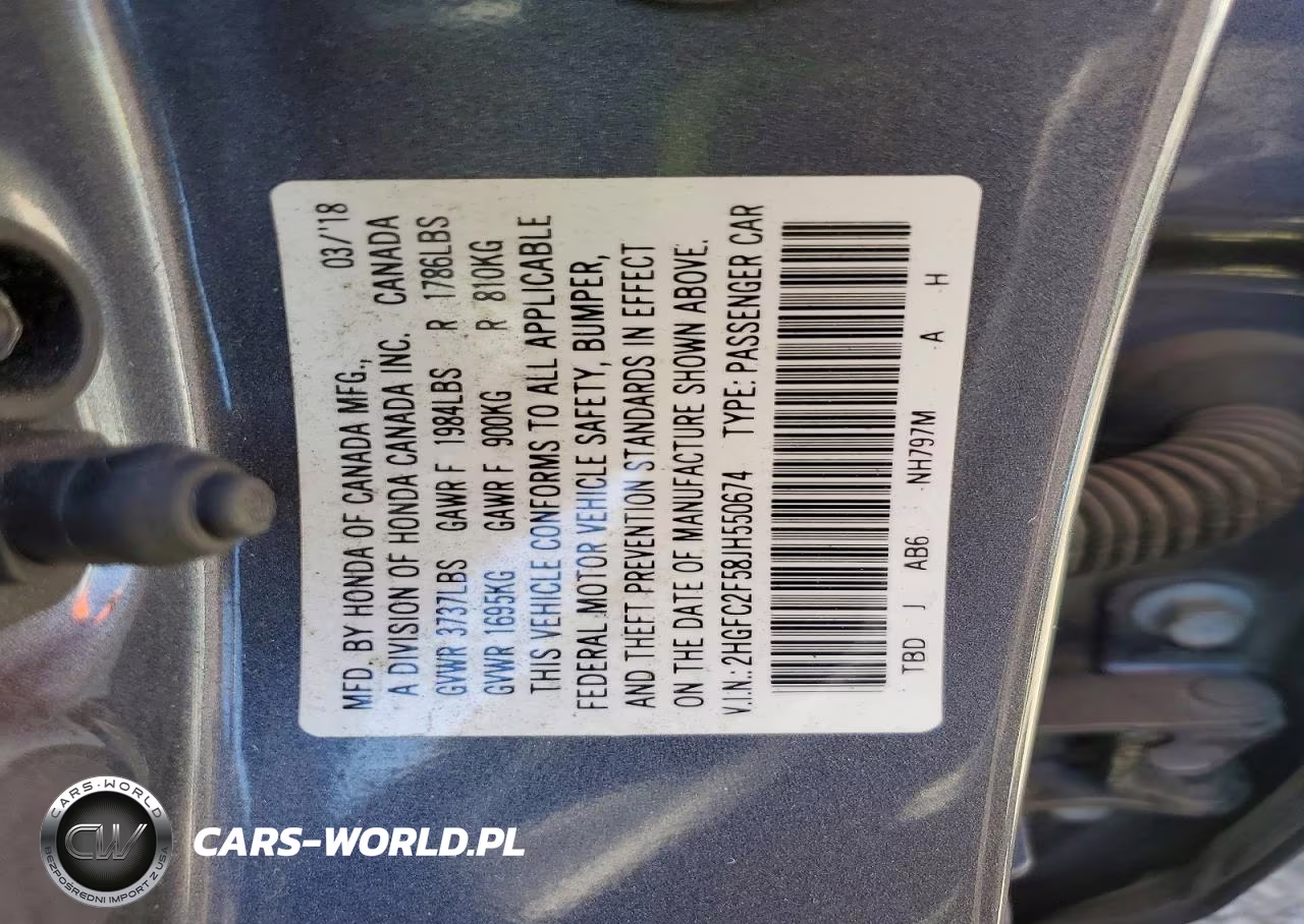 2018 Honda Civic Lx VIN:2HGFC2F58JH550674 - 12
