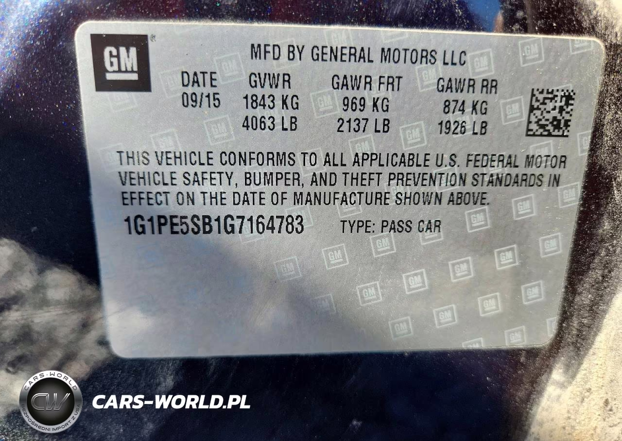 2016 Chevrolet Cruze Limited VIN:1G1PE5SB1G7164783 - 12