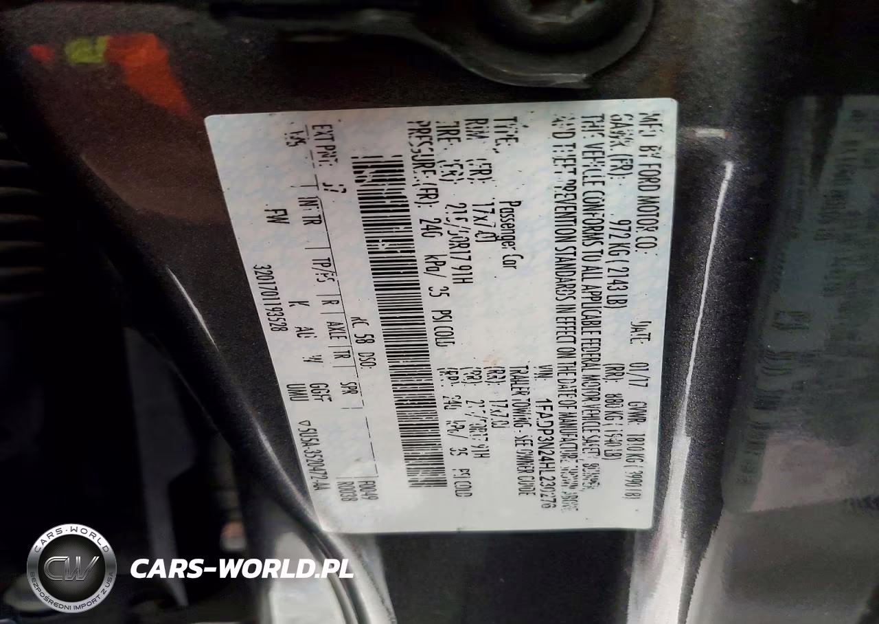 2017 Ford Focus Titanium VIN:1FADP3N24HL230276 - 12