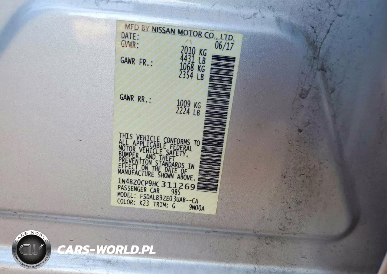 2017 Nissan Leaf S VIN:1N4BZ0CP9HC311269 - 12