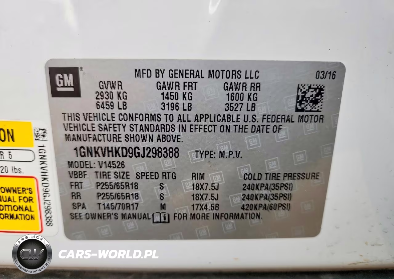 2016 Chevrolet Traverse Lt VIN:1GNKVHKD9GJ298388 - 14