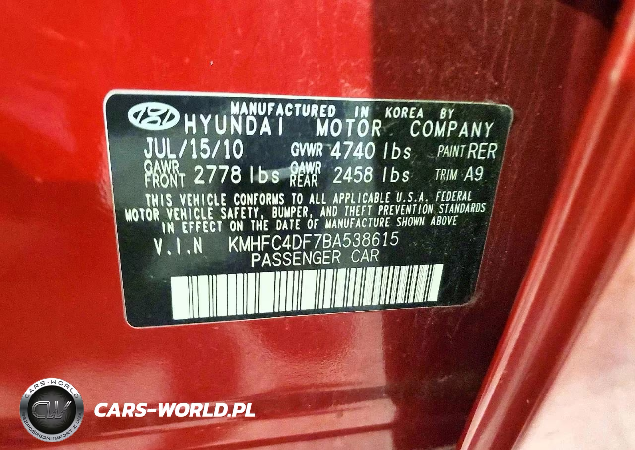 2011 Hyundai Azera Limited VIN:KMHFC4DF7BA538615 - 12