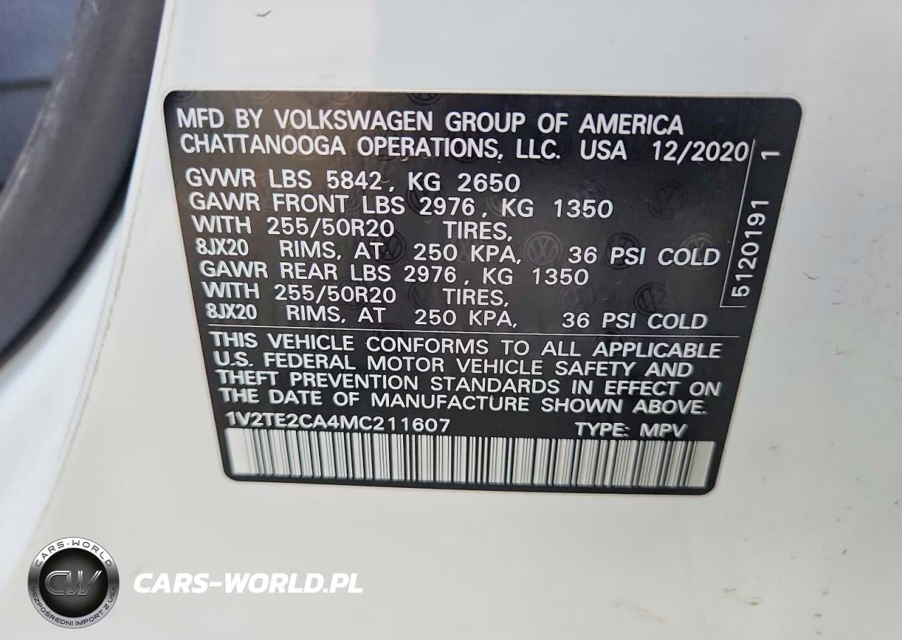 2021 Volkswagen Atlas Cross Sport Sel Premium VIN:1V2TE2CA4MC211607 - 13