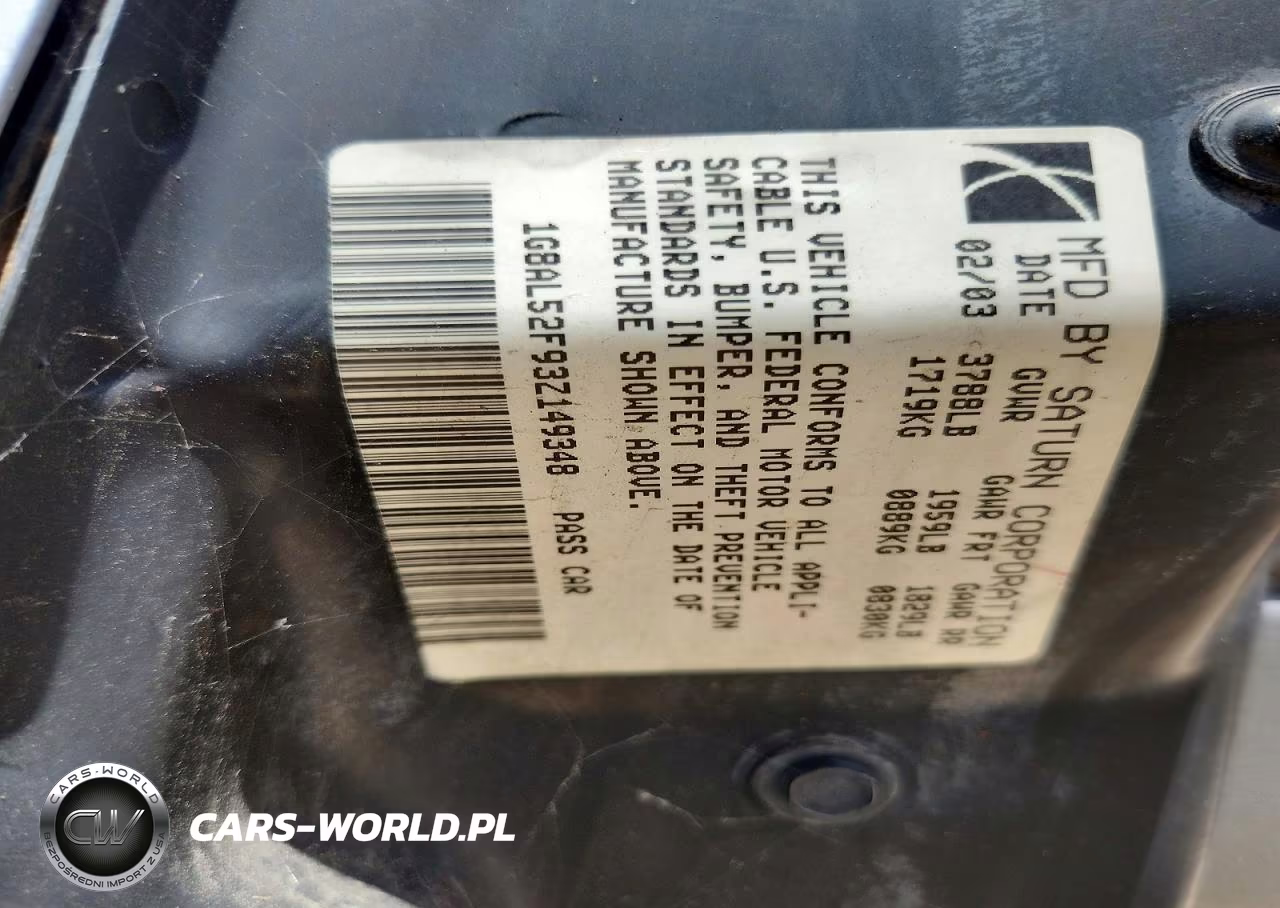 2003 Saturn Ion Level 3 VIN:1G8AL52F93Z149348 - 12