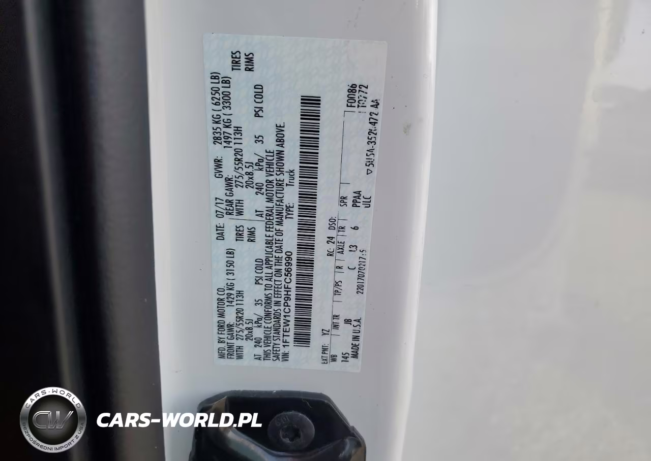 2017 Ford F150 Supercrew VIN:1FTEW1CP9HFC56990 - 12