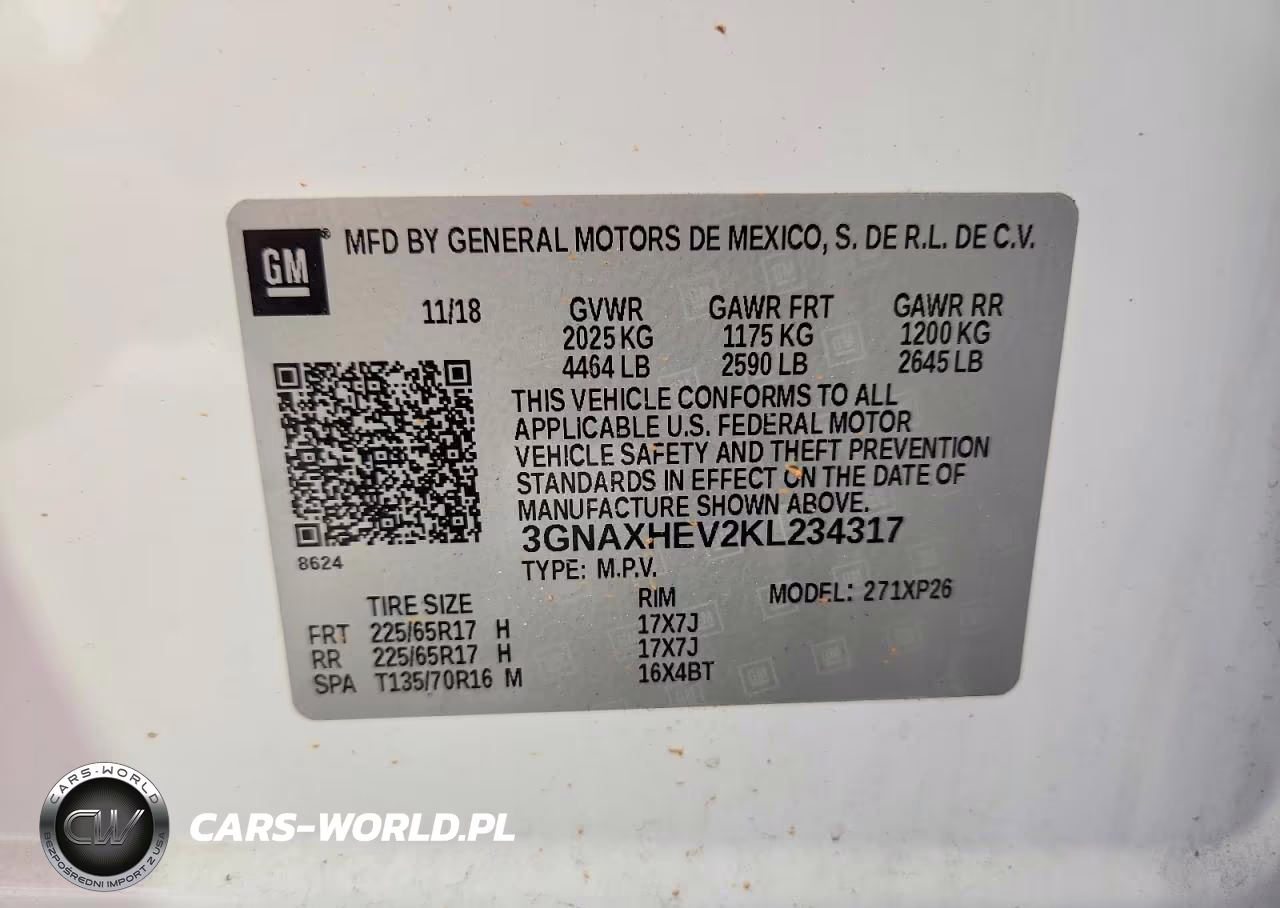 2019 Chevrolet Equinox Ls VIN:3GNAXHEV2KL234317 - 13