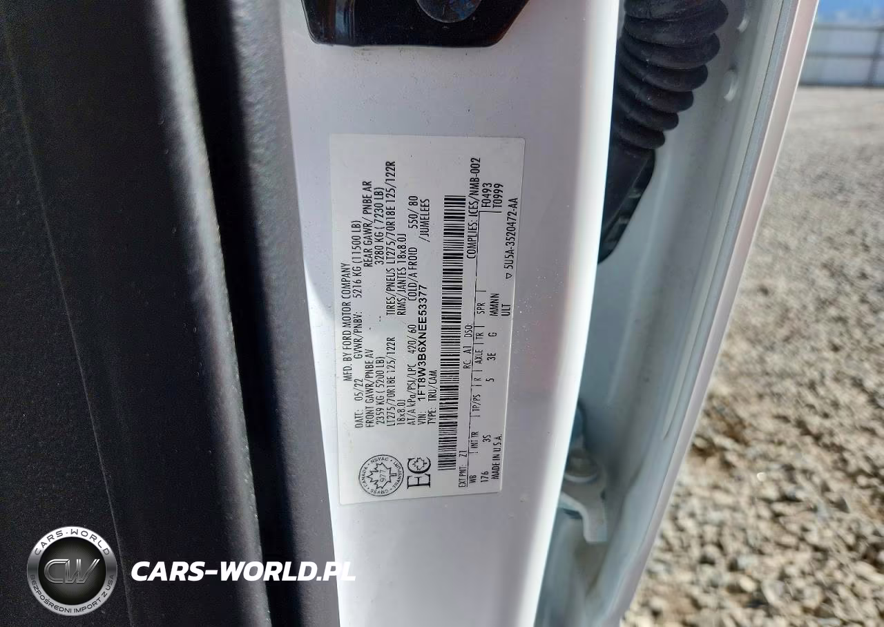 2022 Ford F350 Super Duty VIN:1FT8W3B6XNEE53377 - 12