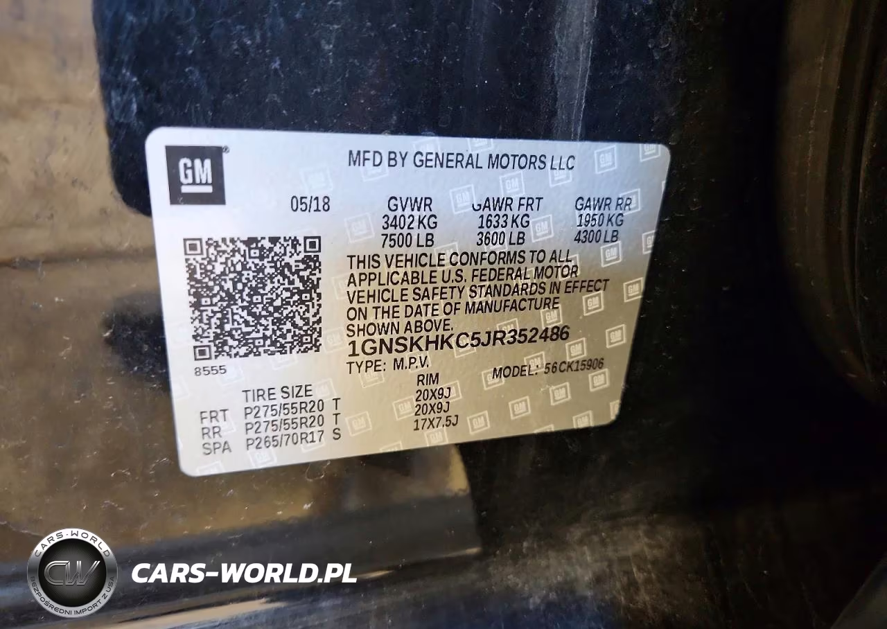 2018 Chevrolet Suburban K1500 Lt VIN:1GNSKHKC5JR352486 - 13