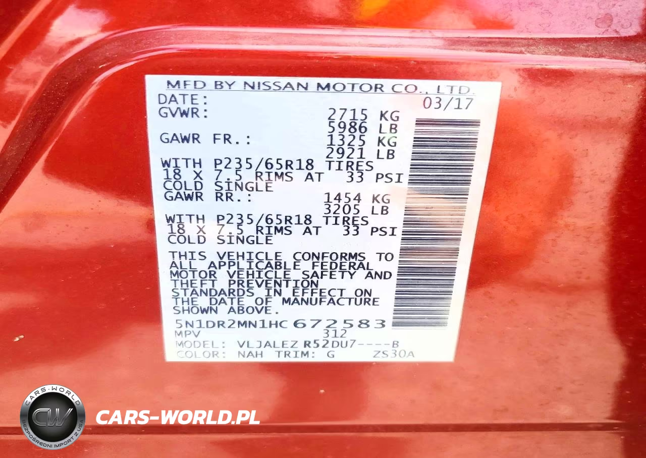 2017 Nissan Pathfinder Sv VIN:5N1DR2MN1HC672583 - 13