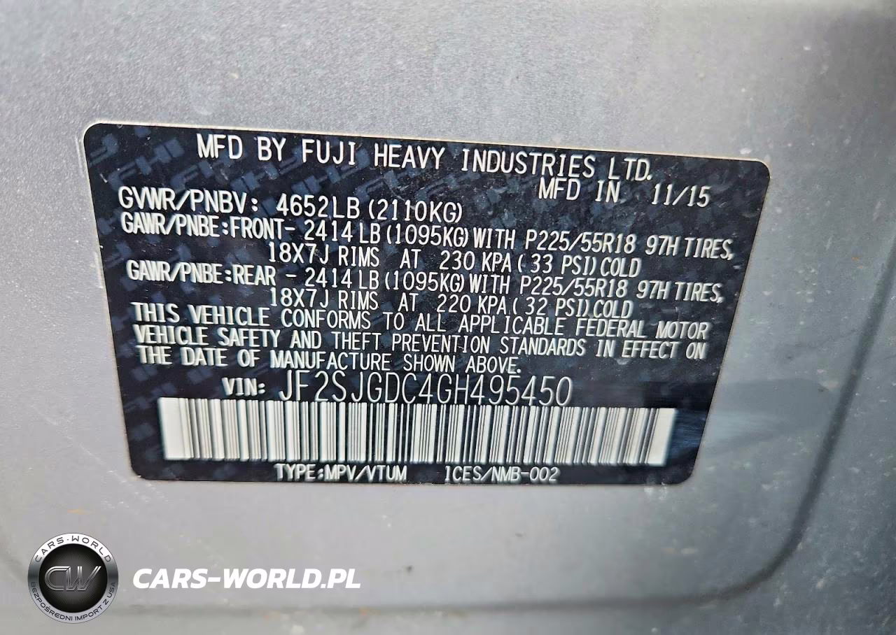 2016 Subaru Forester 2.0Xt Premium VIN:JF2SJGDC4GH495450 - 13