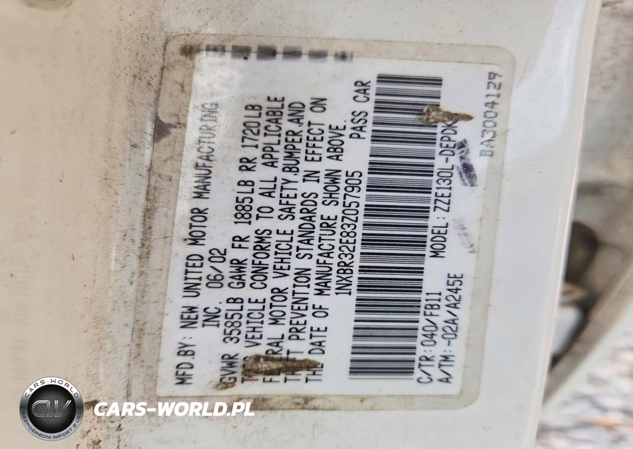 2003 Toyota Corolla Ce VIN:1NXBR32E83Z057905 - 12