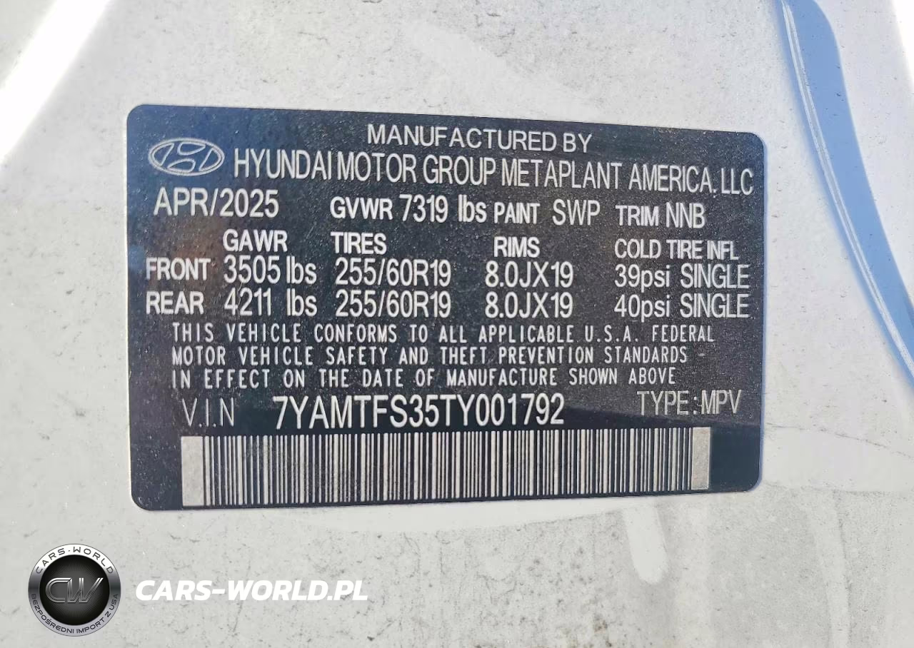 2026 Hyundai Ioniq 9 Se VIN:7YAMTFS35TY001792 - 13