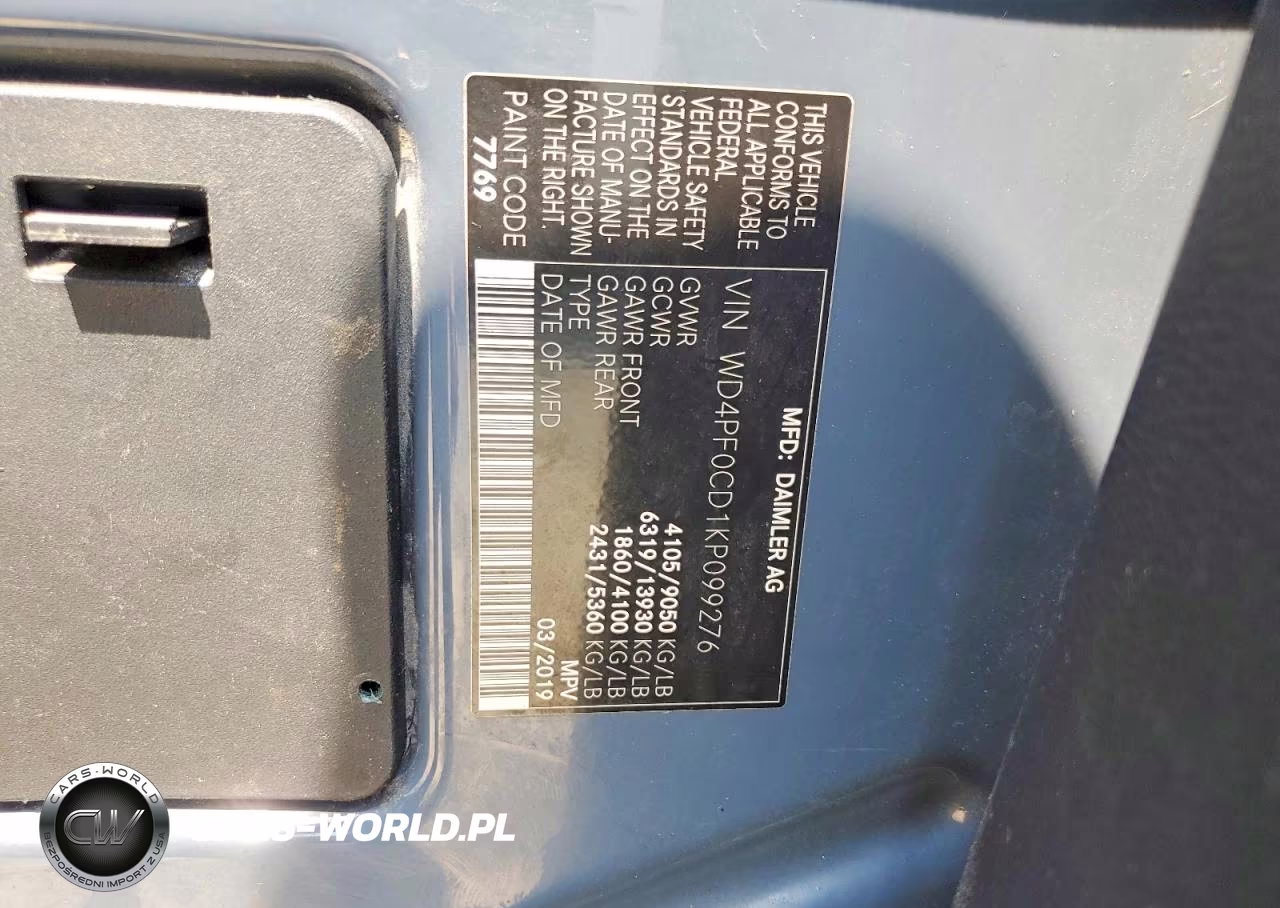 2019 Mercedes-Benz Sprinter 2500-3500 Delivery Van VIN:WD4PF0CD1KP099276 - 13