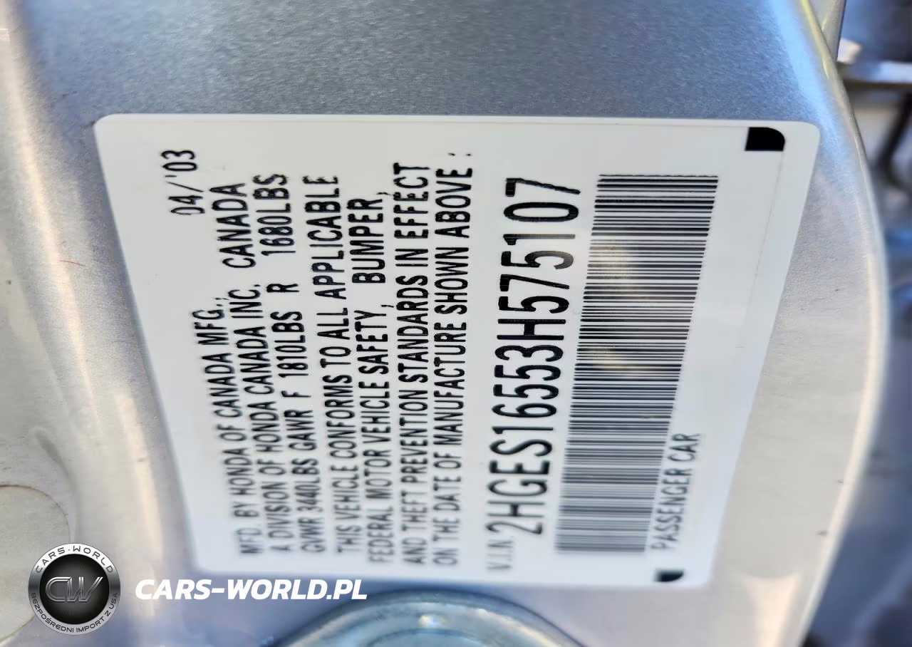 2003 Honda Civic Lx VIN:2HGES16553H575107 - 12