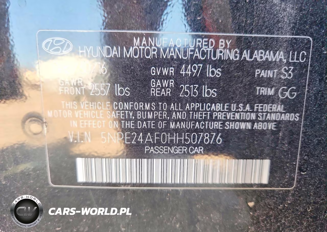 2017 Hyundai Sonata Se VIN:5NPE24AF0HH507876 - 12