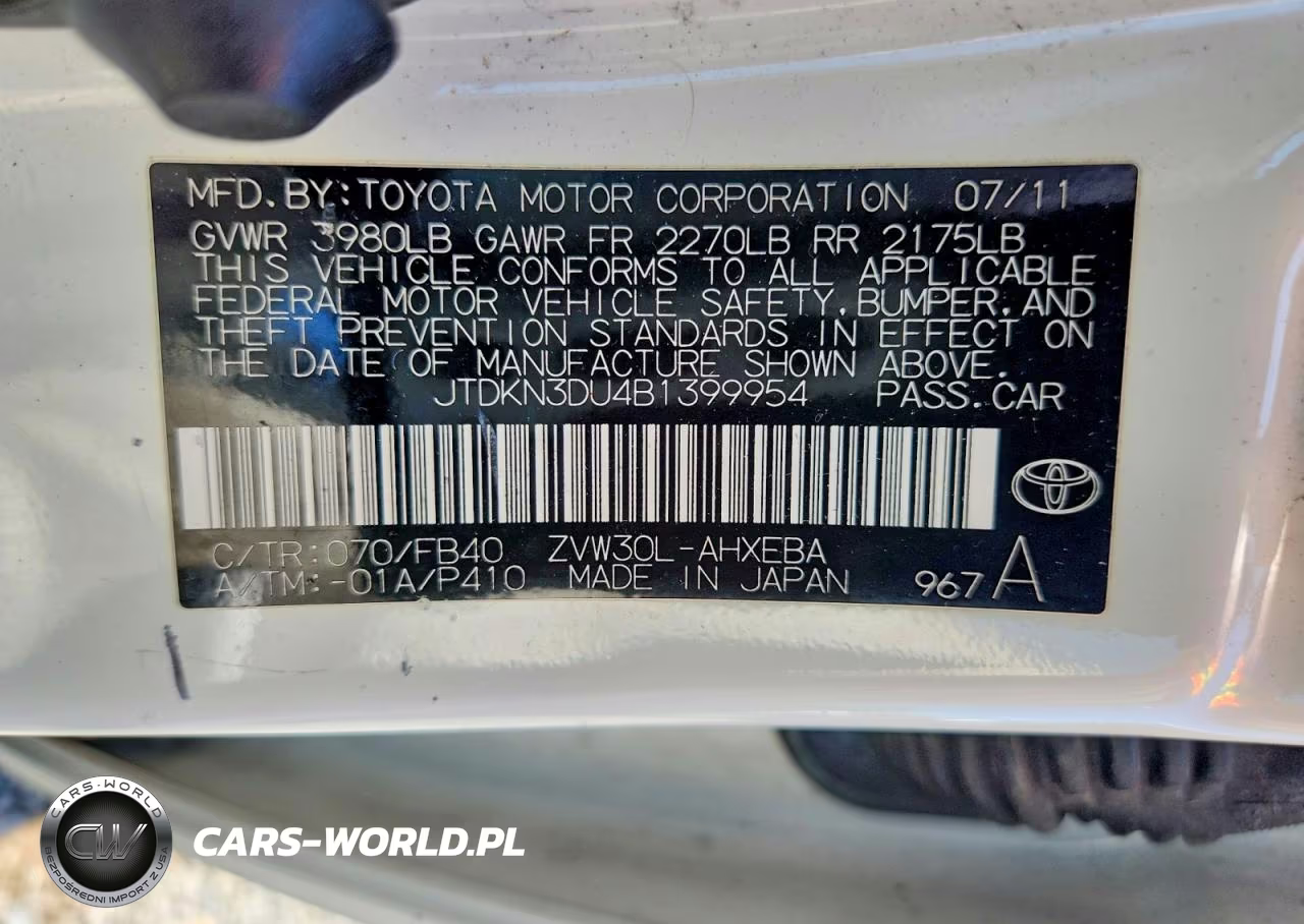 2011 Toyota Prius Three VIN:JTDKN3DU4B1399954 - 12