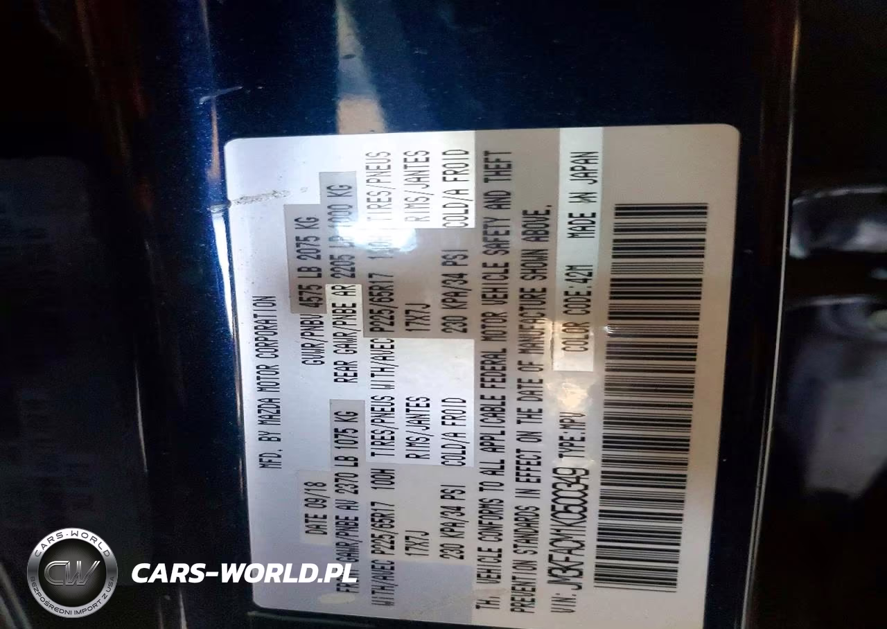 2019 Mazda Cx-5 Touring VIN:JM3KFACM1K0500349 - 14