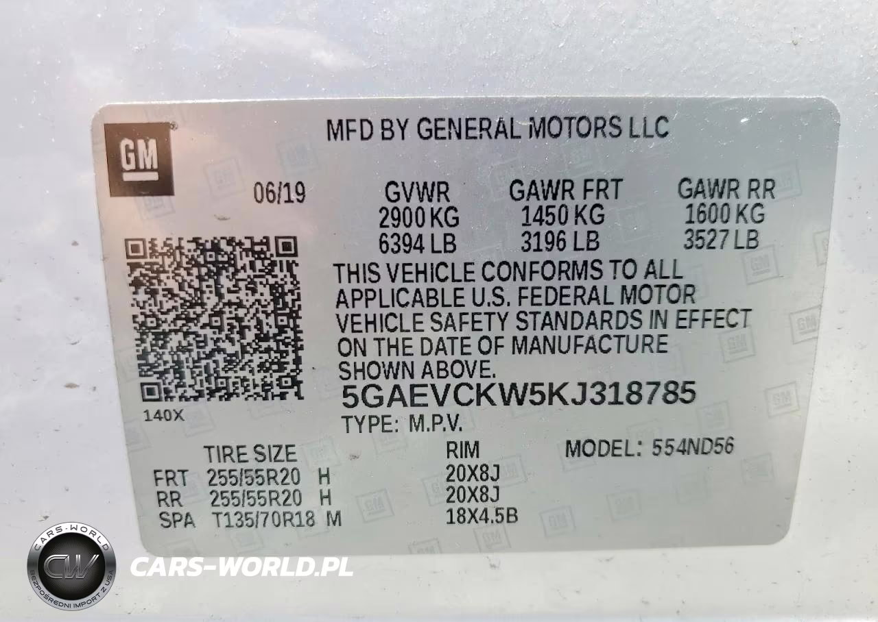 2019 Buick Enclave VIN:5GAEVCKW5KJ318785 - 13