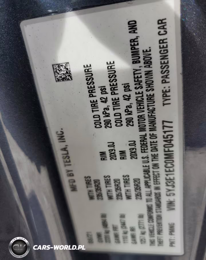 2021 TESLA MODEL 3  VIN:5YJ3E1EC0MF045177 - 12