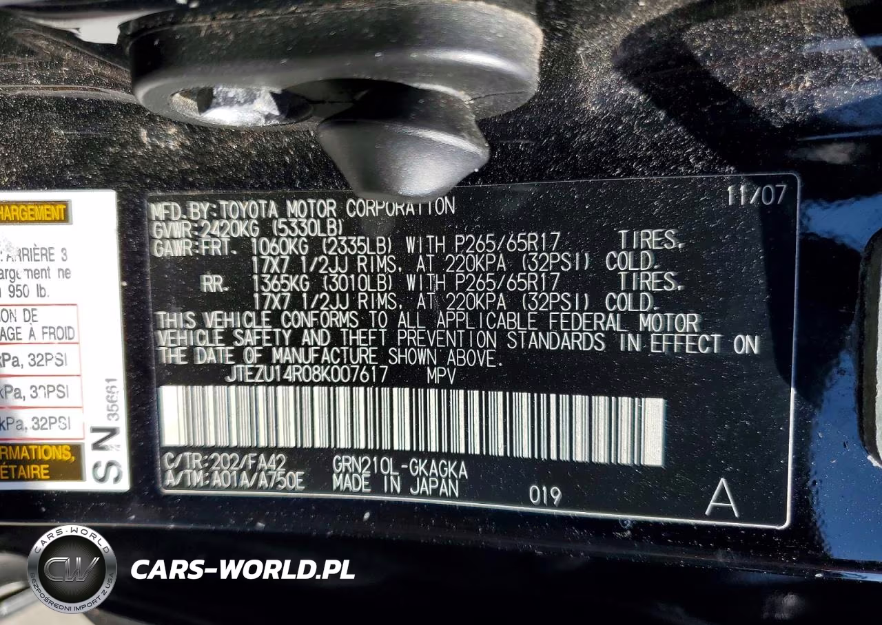 2008 Toyota 4Runner Sr5 VIN:JTEZU14R08K007617 - 13