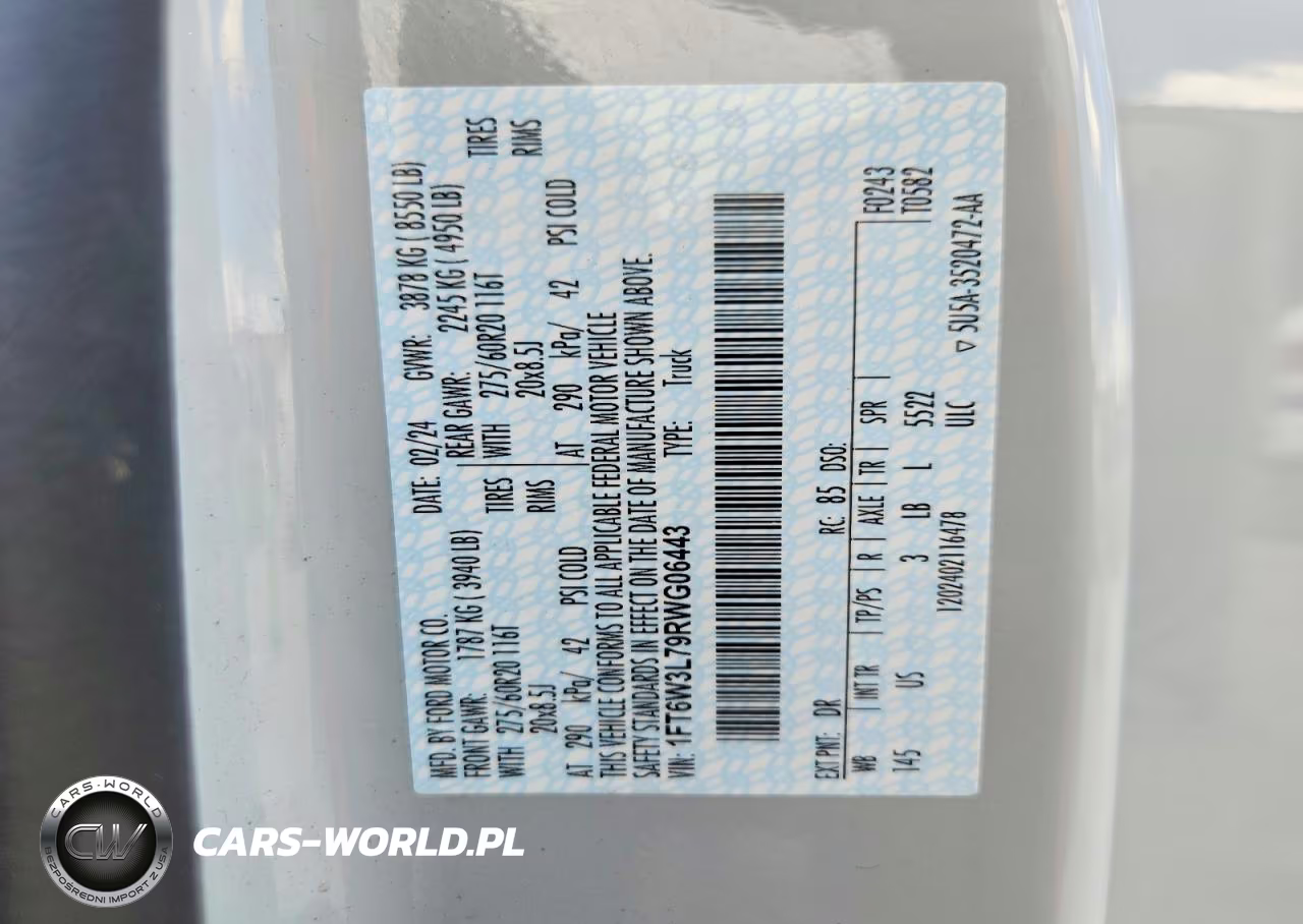 2024 Ford F150 Lightning Xlt VIN:1FT6W3L79RWG06443 - 13