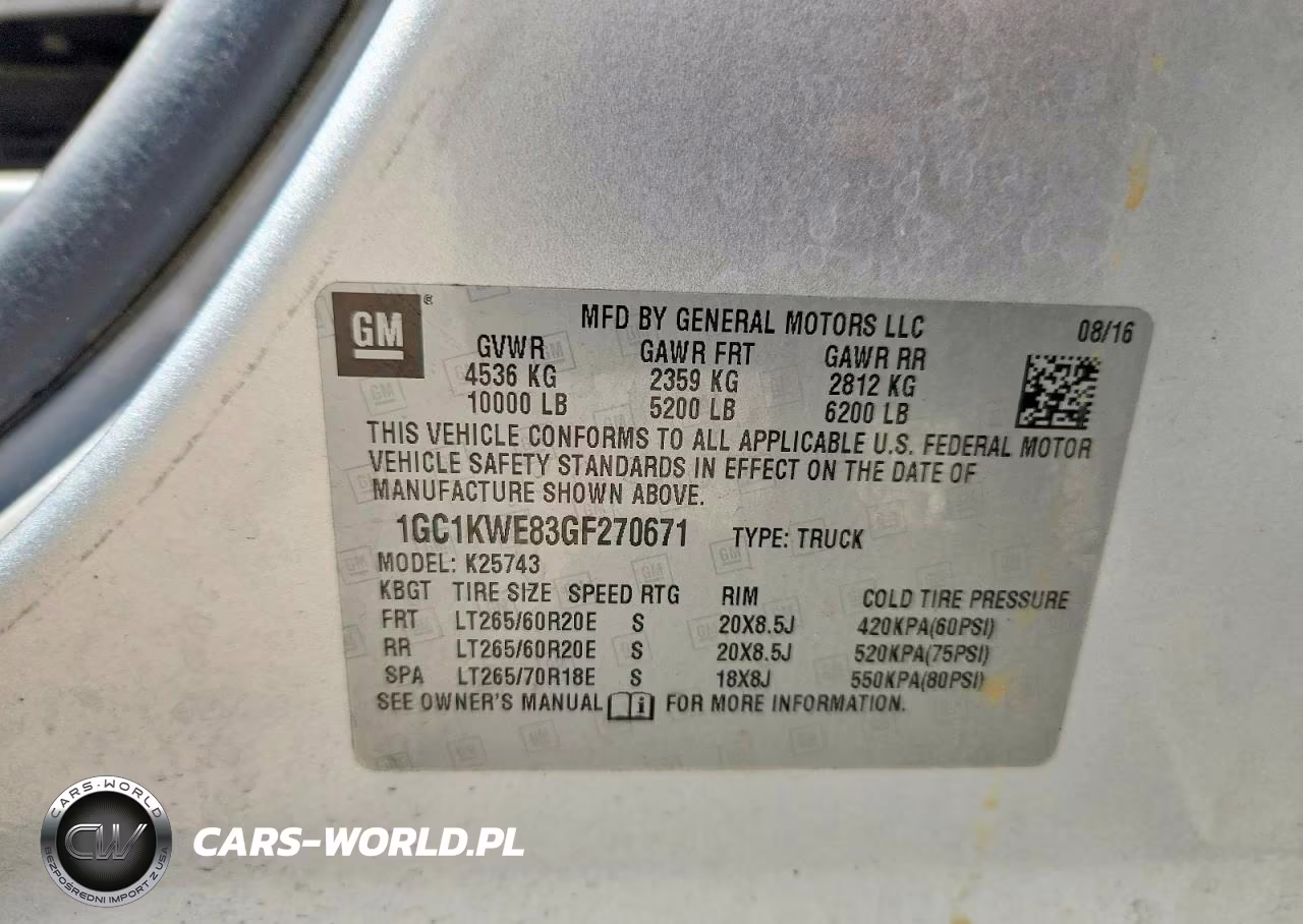 2016 Chevrolet Silverado K2500 Heavy Duty Ltz VIN:1GC1KWE83GF270671 - 12