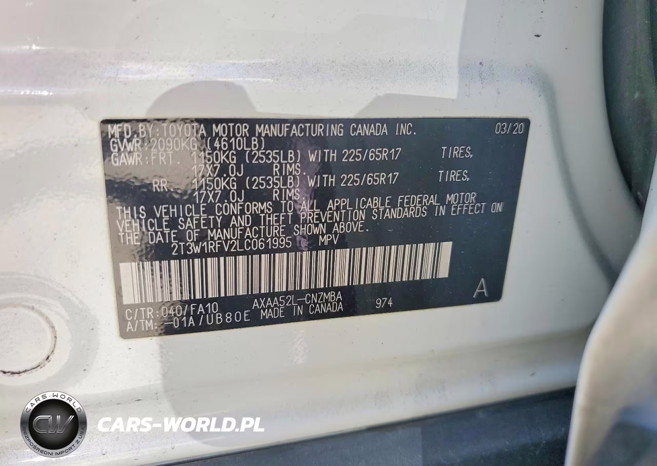 2020 Toyota Rav4 Xle VIN:2T3W1RFV2LC061995 - 14
