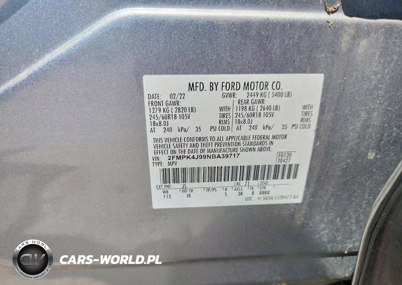 2022 Ford Edge Sel VIN:2FMPK4J99NBA39717 - 13