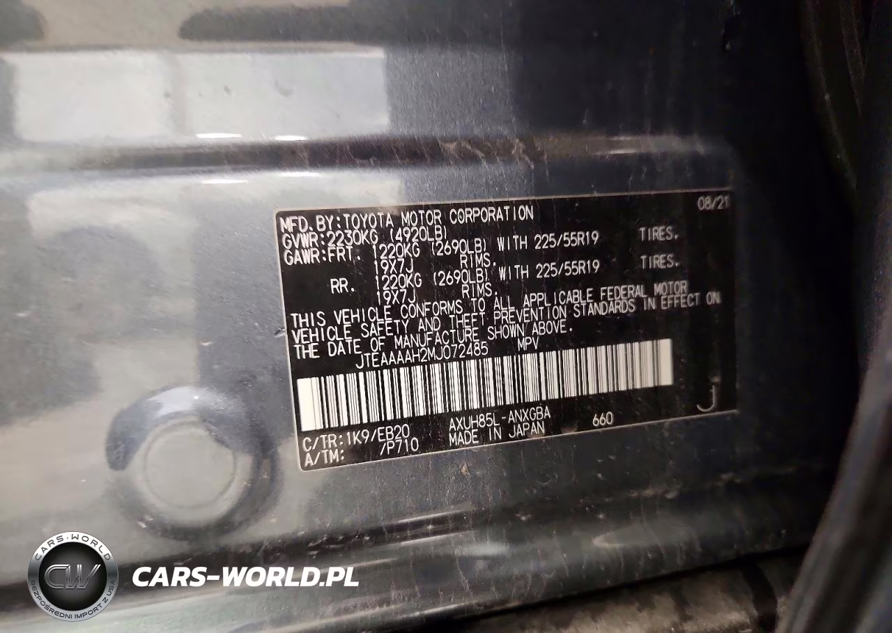 2021 Toyota Venza Xle VIN:JTEAAAAH2MJ072485 - 13