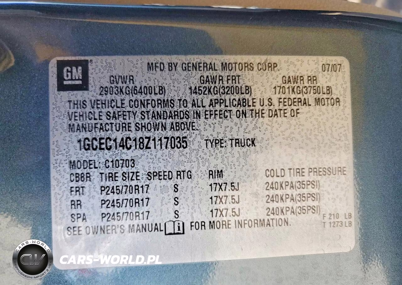 2008 Chevrolet Silverado C1500 VIN:1GCEC14C18Z117035 - 12