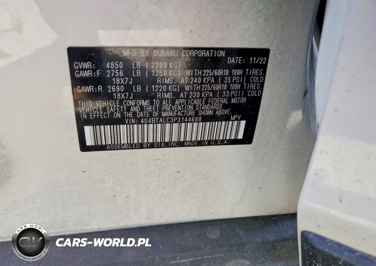 2023 Subaru Outback Onyx Edition VIN:4S4BTALC3P3144688 - 13