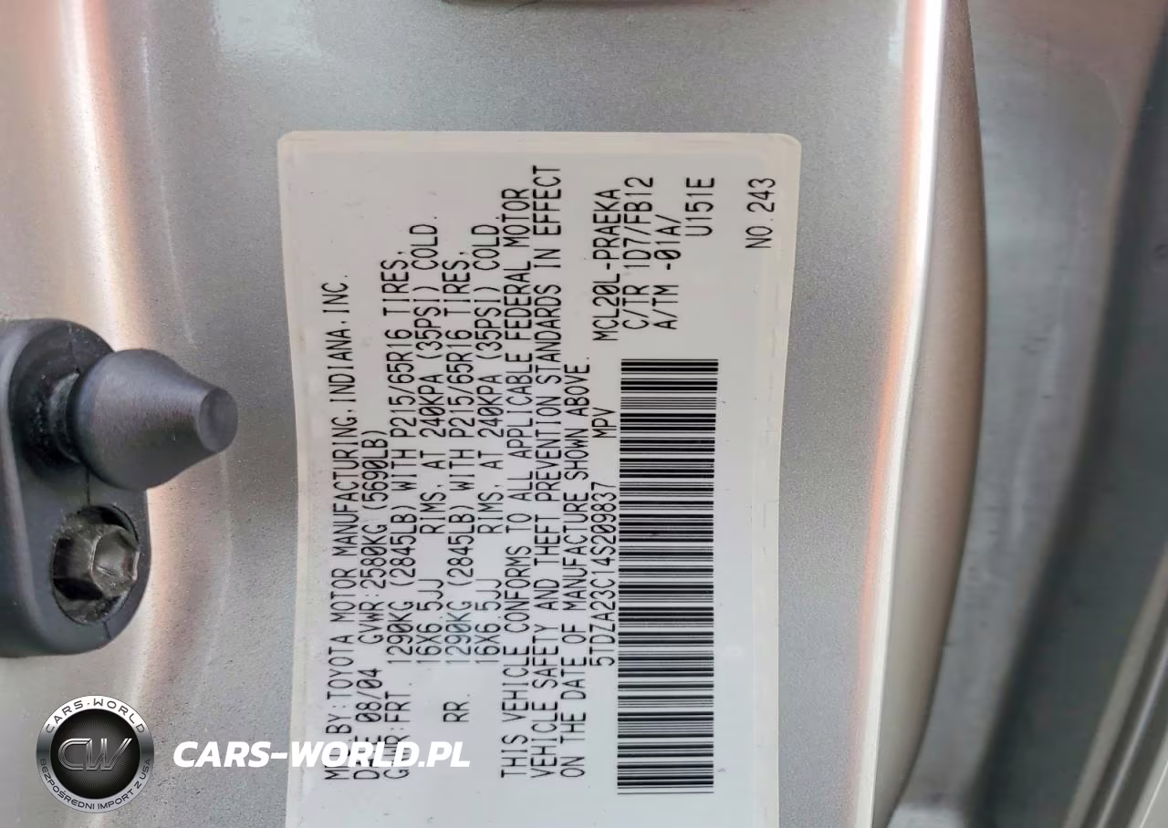 2004 Toyota Sienna Le 8 Passenger VIN:5TDZA23C14S209837 - 14
