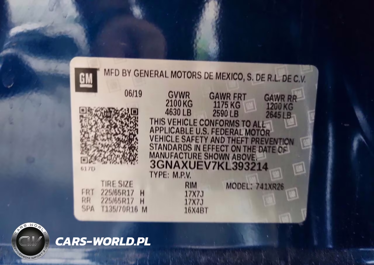 2019 Chevrolet Equinox Lt VIN:3GNAXUEV7KL393214 - 12