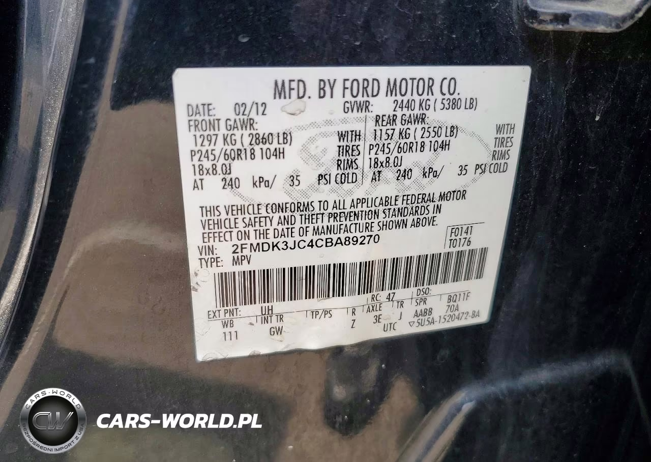 2012 Ford Edge Sel VIN:2FMDK3JC4CBA89270 - 13