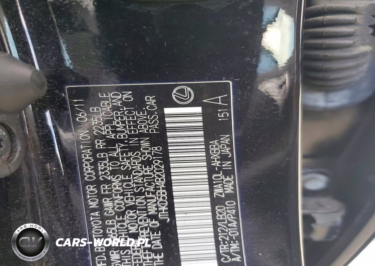 2011 Lexus Ct 200 VIN:JTHKD5BH4B2029178 - 12
