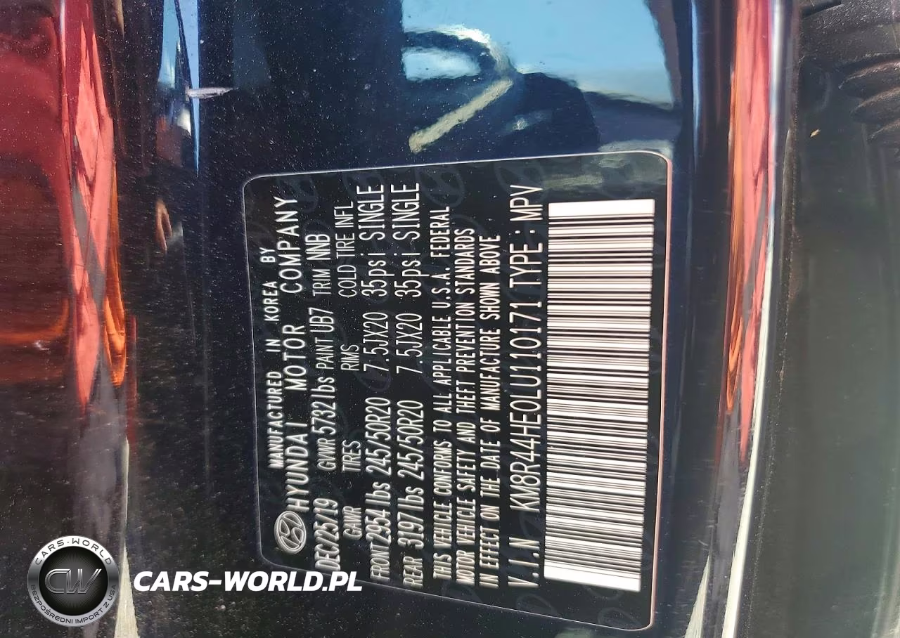 2020 Hyundai Palisade Sel VIN:KM8R44HE0LU110171 - 12