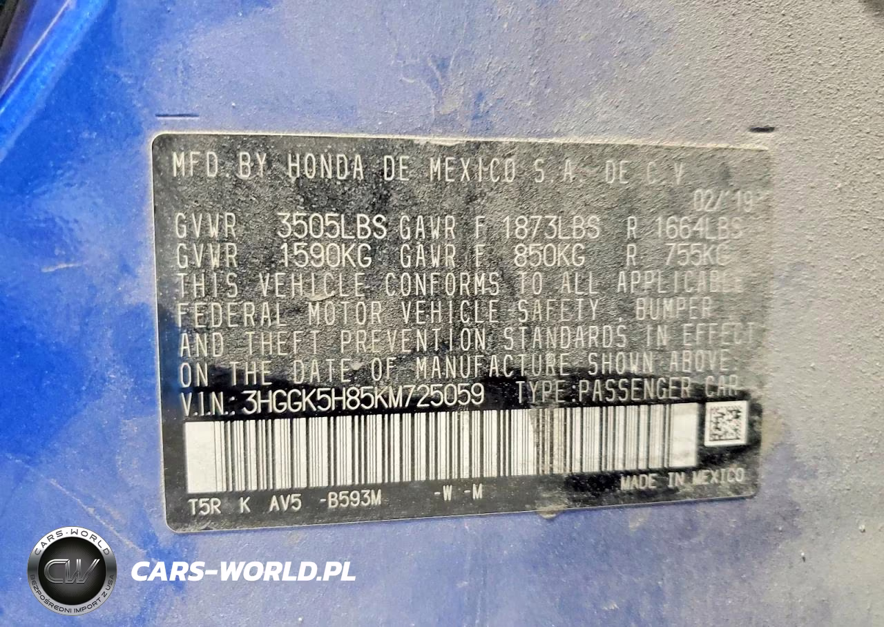 2019 Honda Fit Ex VIN:3HGGK5H85KM725059 - 12
