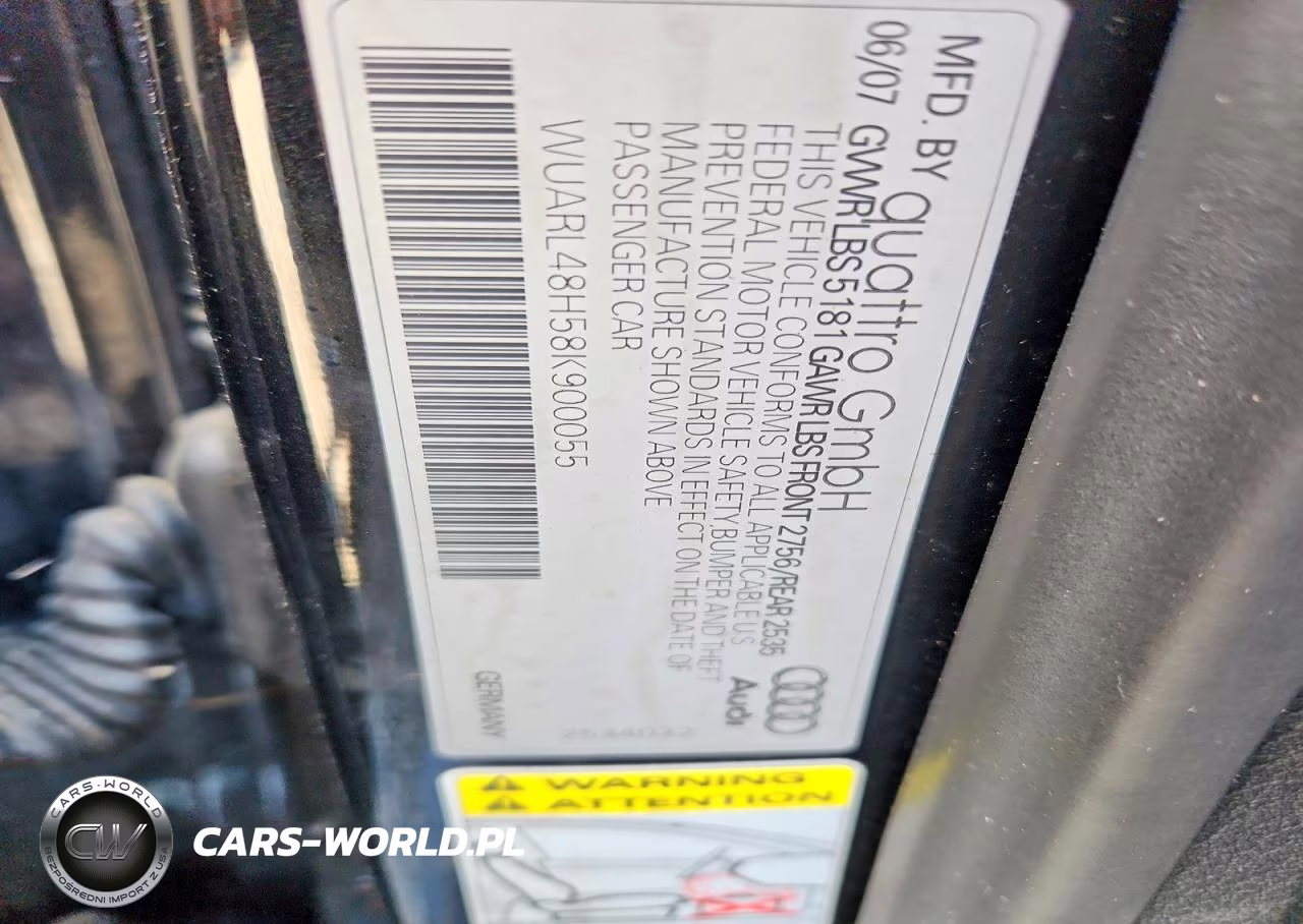 2008 Audi S4 Quattro Cabriolet VIN:WUARL48H58K900055 - 12